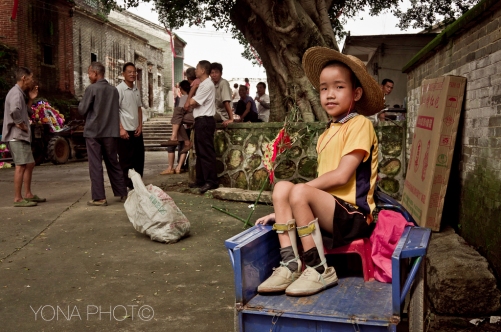 Boy on cart, ZhaoQing, Guangdong, 2012